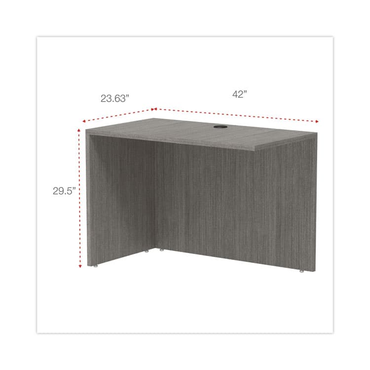 ALERA Alera Valencia Series Reversible Return/Bridge Shell, 42w x 23.63d x 29.5h, Gray (ALEVA354224GY) thumbnail 2