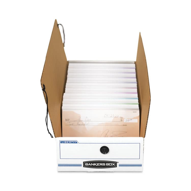 FELLOWES MFG. CO. LIBERTY Check and Form Boxes, 9.5" x 23.75" x 4.5", White/Blue, 12/Carton (FEL00007) thumbnail 2