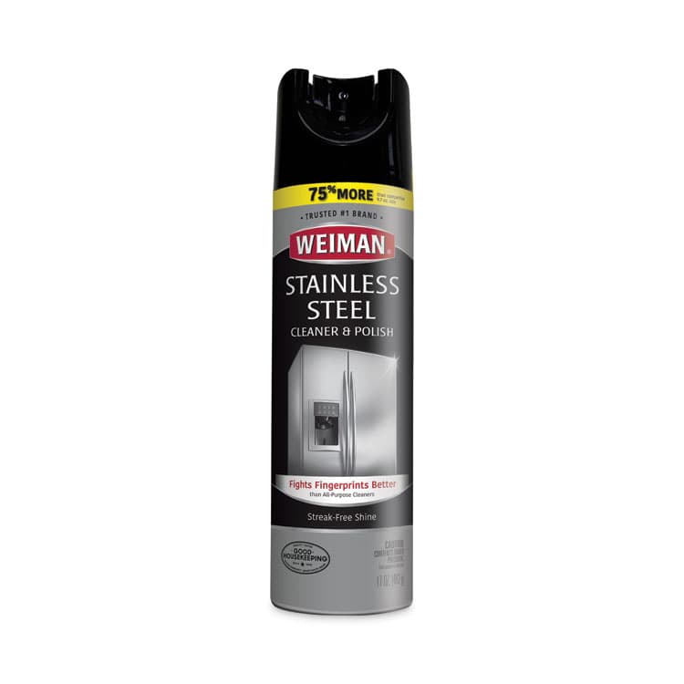 WEIMAN Stainless Steel Cleaner and Polish, 17 oz Aerosol, 6/Carton (WMN49CT) thumbnail 2