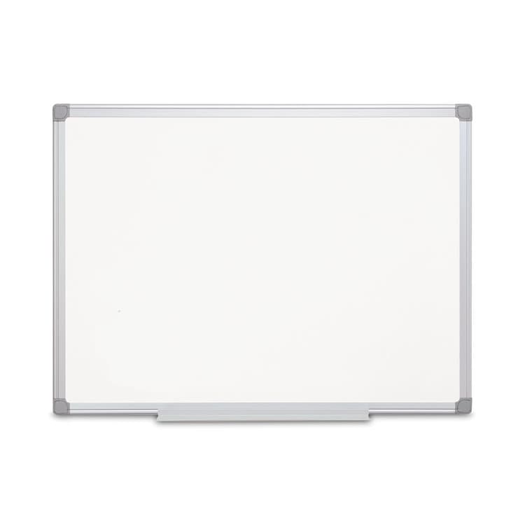 BI-SILQUE VISUAL COMMUNICATION PRODUCTS Earth Silver Easy Clean Magnetic Dry Erase Boards, 36" x 24", White Surface, Satin Aluminum Frame (BVCCR0620790)