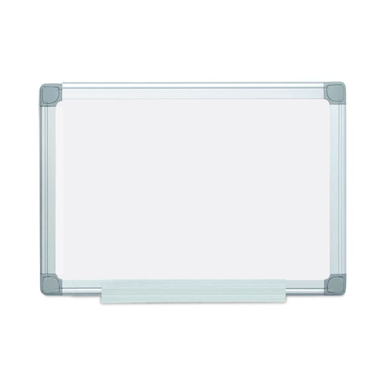 BI-SILQUE VISUAL COMMUNICATION PRODUCTS Earth Silver Easy Clean Dry Erase Boards, 24" x 18", White Surface, Satin Aluminum Frame (BVCMA0200790)