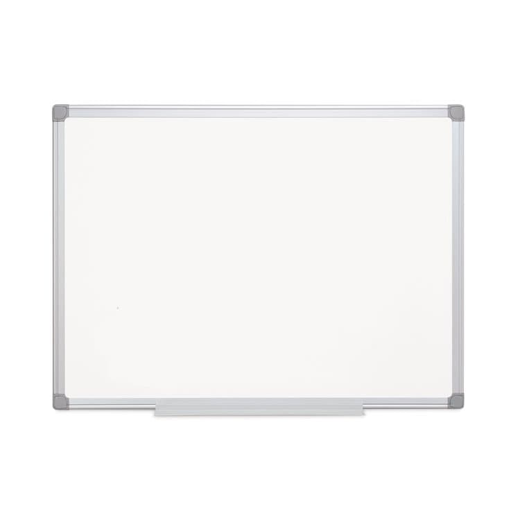 BI-SILQUE VISUAL COMMUNICATION PRODUCTS Earth Gold Ultra Magnetic Dry Erase Boards, 24" x 36", White Surface, Satin Aluminum Frame (BVCMA0307790)