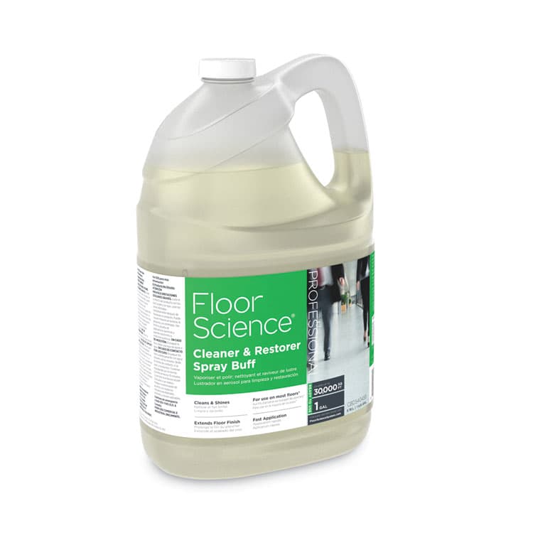 DIVERSEY Floor Science Cleaner/Restorer Spray Buff, Citrus Scent, 1 gal Bottle, 4/Carton (DVOCBD540458) thumbnail 3