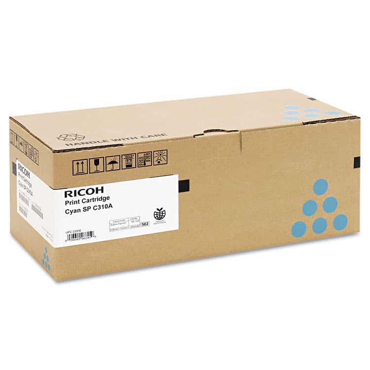 RICOH CORP. 406345 Toner, 2,500 Page-Yield, Cyan (RIC406345)