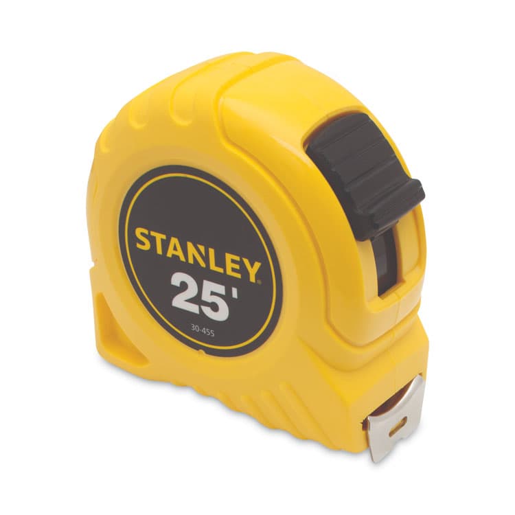 STANLEY BOSTITCH Power Return Rule Tape Measure, Plastic Case, Polymer-Coated Blade, 1" x 25 ft, Yellow (BOS30455) thumbnail 4