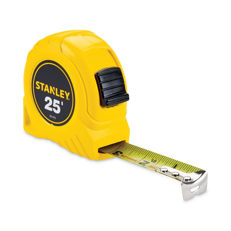 STANLEY BOSTITCH Power Return Rule Tape Measure, Plastic Case, Polymer-Coated Blade, 1" x 25 ft, Yellow (BOS30455) thumbnail 3