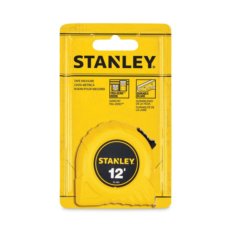 STANLEY BOSTITCH Power Return Tape Measure with Belt Clip, 0.5 x 12 ft, Yellow (BOS30485) thumbnail 3