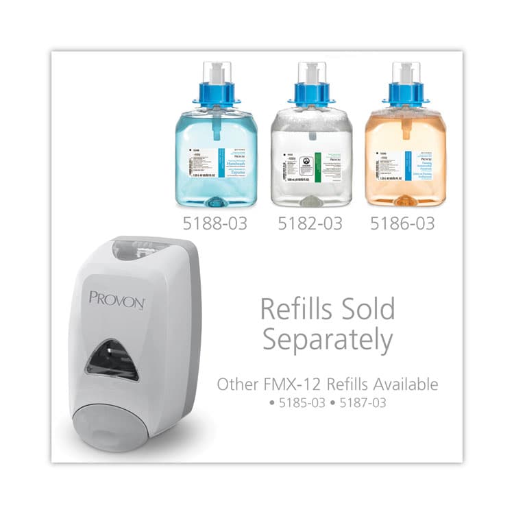 GO-JO INDUSTRIES FMX-12 Foam Soap Dispenser, 1,250 mL, 6.25 x 5.12 x 9.88, Dove Gray, 6/Carton (GOJ516006CT) thumbnail 2