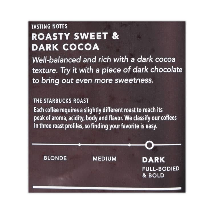 STARBUCKS COFFEE COMPANY Caffe Verona Bold Whole Bean Coffee, 1 lb Bag, 6/Carton (SBK11017871CT) thumbnail 3