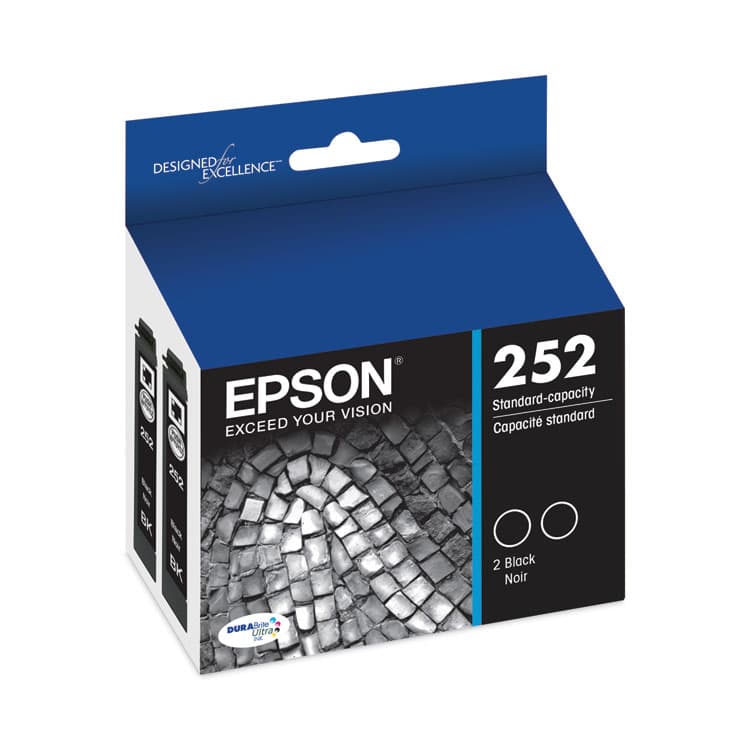 EPSON AMERICA, . T252120D2 (T252) DURABrite Ultra Ink, 350 Page-Yield, Black, 2/Pack (EPST252120D2) thumbnail 2