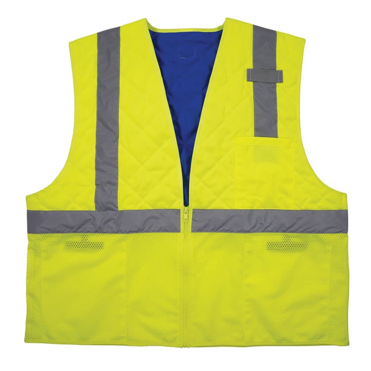 ERGODYNE CORPORATION Chill-Its 6668 Class 2 Hi-Vis Safety Cooling Vest, Polymer, X-Large, Lime (EGO12715)