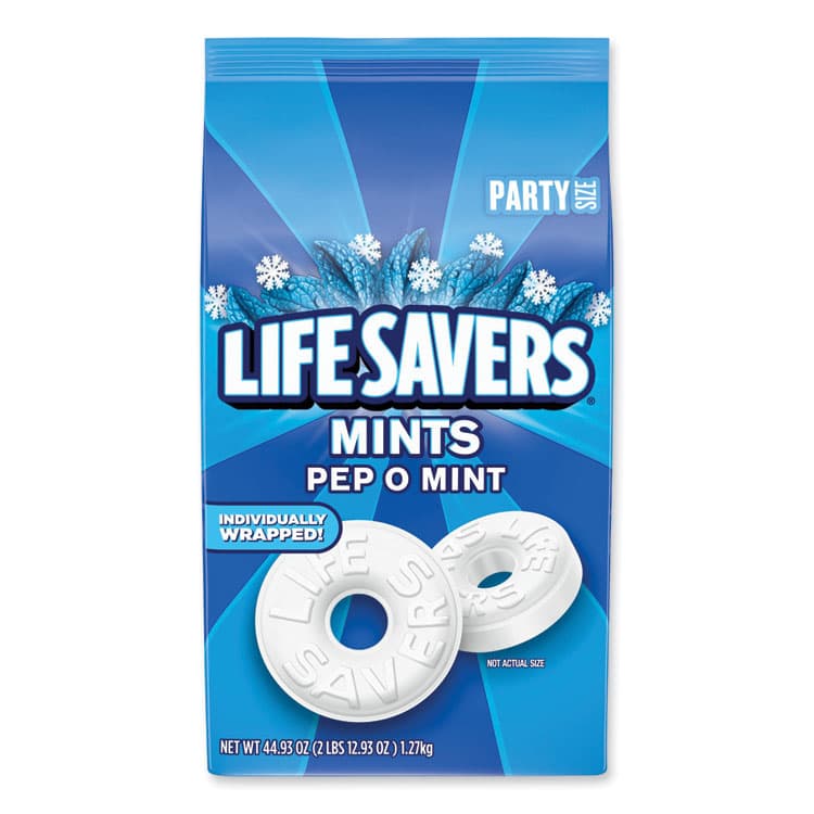 THE WRIGLEY COMPANY Hard Candy Mints, Pep-O-Mint, 44.93 oz Bag (LFS27625)