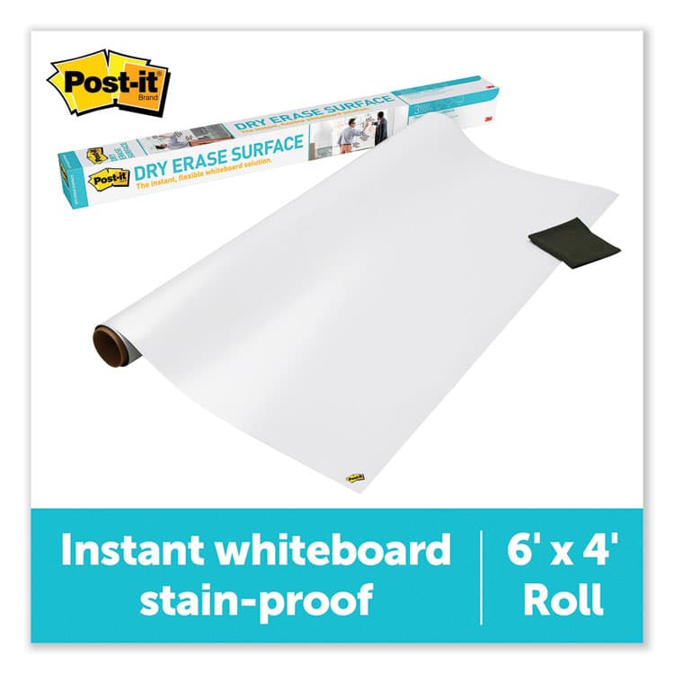 3M/COMMERCIAL TAPE DIV. Dry Erase Surface, Laminate Film, 72" x 7 mil x 48", White (MMMDEF6X4)