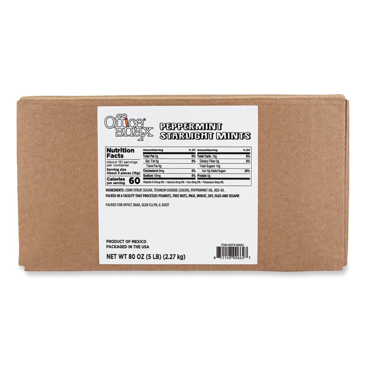 OFFICE SNAX, . Candy Assortments, Peppermint Candy, 5 lb Box (OFX00662) thumbnail 3