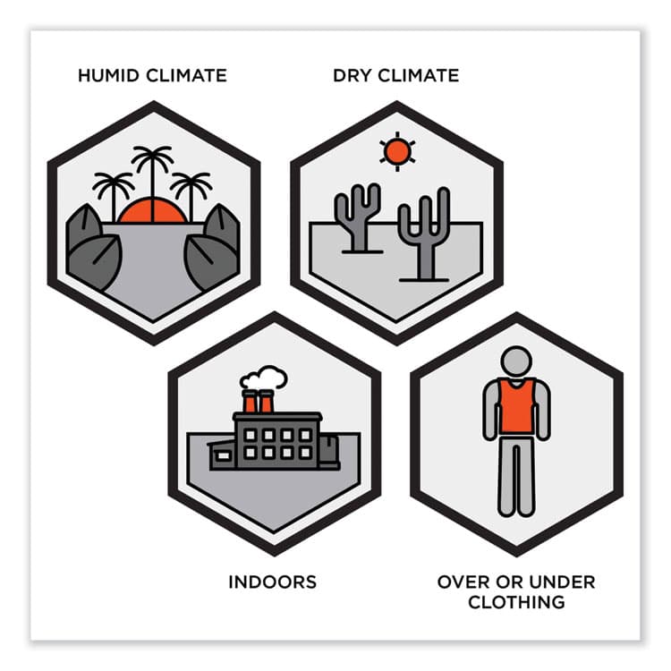 ERGODYNE CORPORATION Chill-Its 6235 Standard Phase Change Cooling Vest, Cotton, Small/Medium, Khaki (EGO12002) thumbnail 3