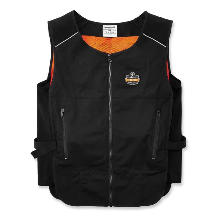 ERGODYNE CORPORATION Chill-Its 6255 Lightweight Phase Change Cooling Vest, Cotton/Polyester, Small/Medium, Black (EGO12123)