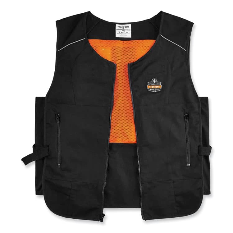 ERGODYNE CORPORATION Chill-Its 6255 Lightweight Phase Change Cooling Vest, Cotton/Polyester, Large/X-Large, Black (EGO12125) thumbnail 2