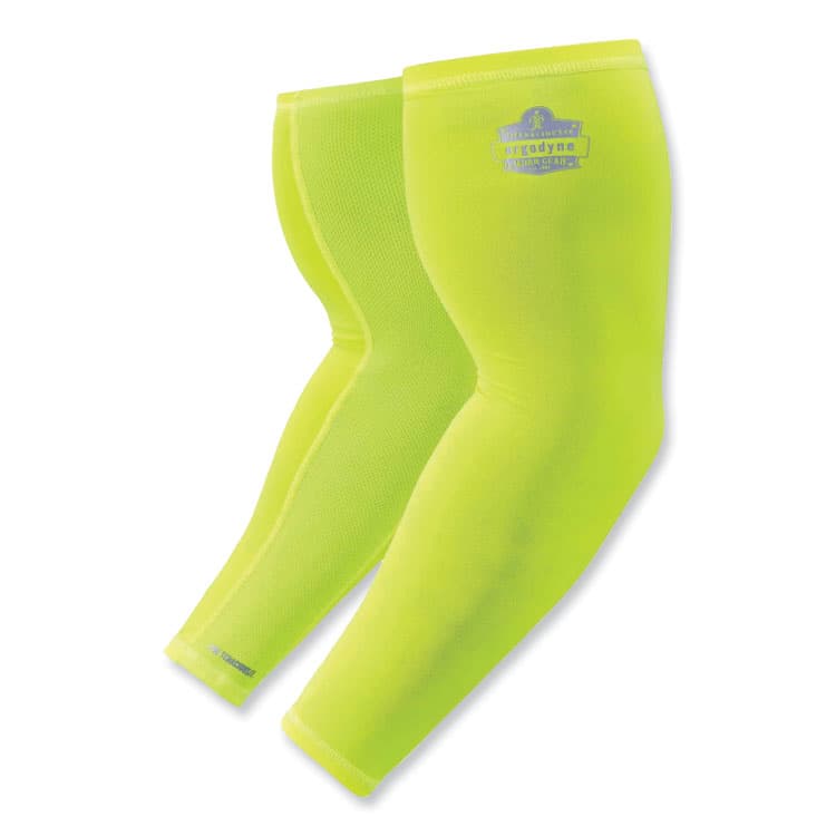ERGODYNE CORPORATION Chill-Its 6690 Performance Knit Cooling Arm Sleeve, Polyester/Spandex, X-Large, Lime, 2 Sleeves (EGO12285)