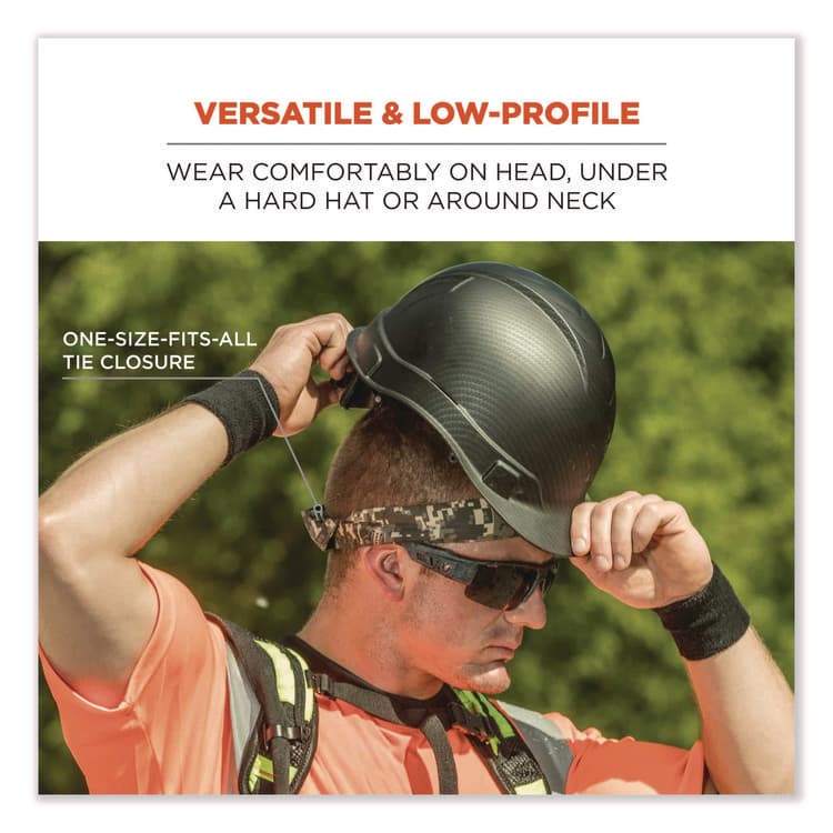 ERGODYNE CORPORATION Chill-Its 6700 Cooling Bandana Polymer Tie Headband, One Size Fits Most, Flames (EGO12341) thumbnail 4