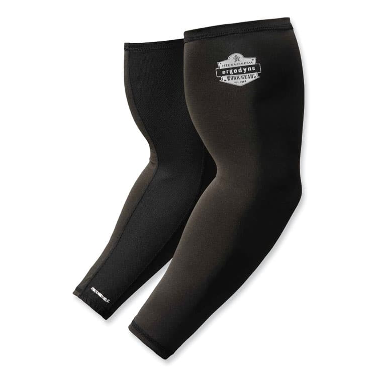 ERGODYNE CORPORATION Chill-Its 6690 Performance Knit Cooling Arm Sleeve, Polyester/Spandex, 2X-Large, Black, 2 Sleeves (EGO12386)