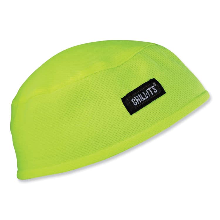 ERGODYNE CORPORATION Chill-Its 6630 High-Performance Terry Cloth Skull Cap, Polyester, One Size Fits Most, Lime (EGO12505)