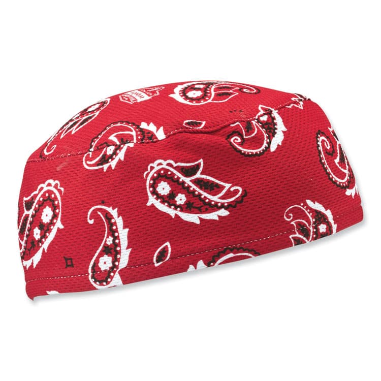 ERGODYNE CORPORATION Chill-Its 6630 High-Performance Terry Cloth Skull Cap, Polyester, One Size Fits Most, Red Western (EGO12508)
