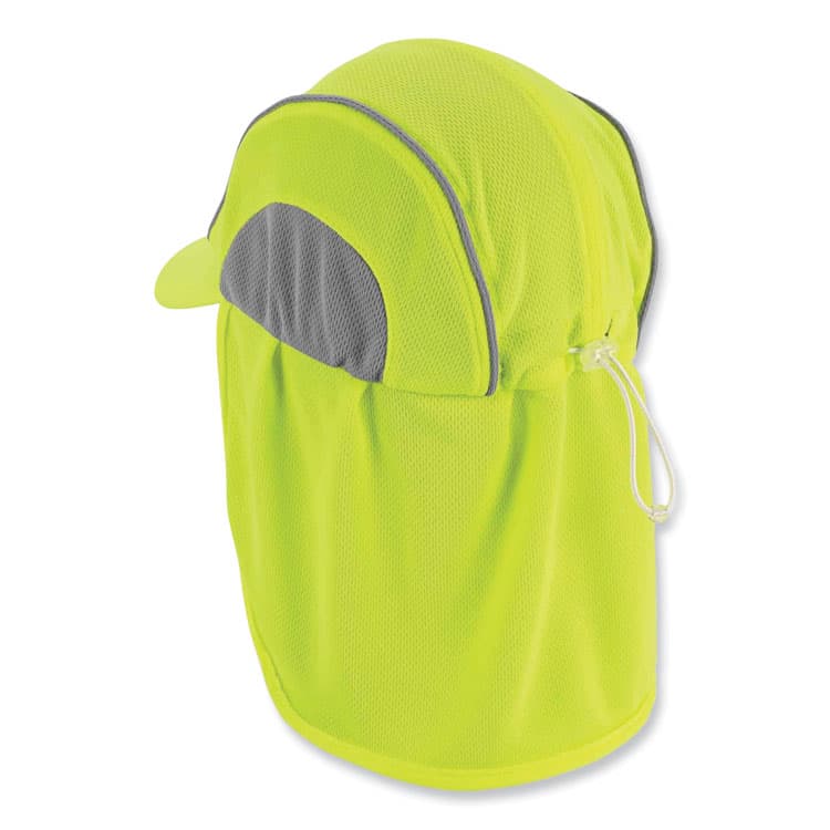 ERGODYNE CORPORATION Chill-Its 6650 High-Performance Hat Plus Neck Shade, Polyester, One Size Fits Most, Lime (EGO12520) thumbnail 2