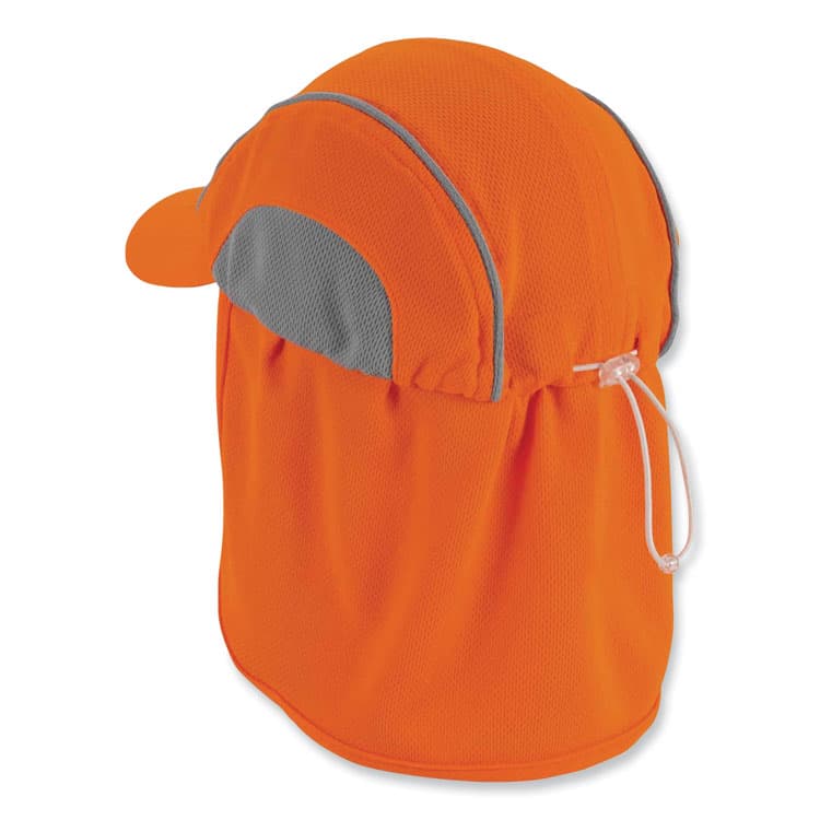 ERGODYNE CORPORATION Chill-Its 6650 High-Performance Hat Plus Neck Shade, Polyester, One Size Fits Most, Orange (EGO12521) thumbnail 2
