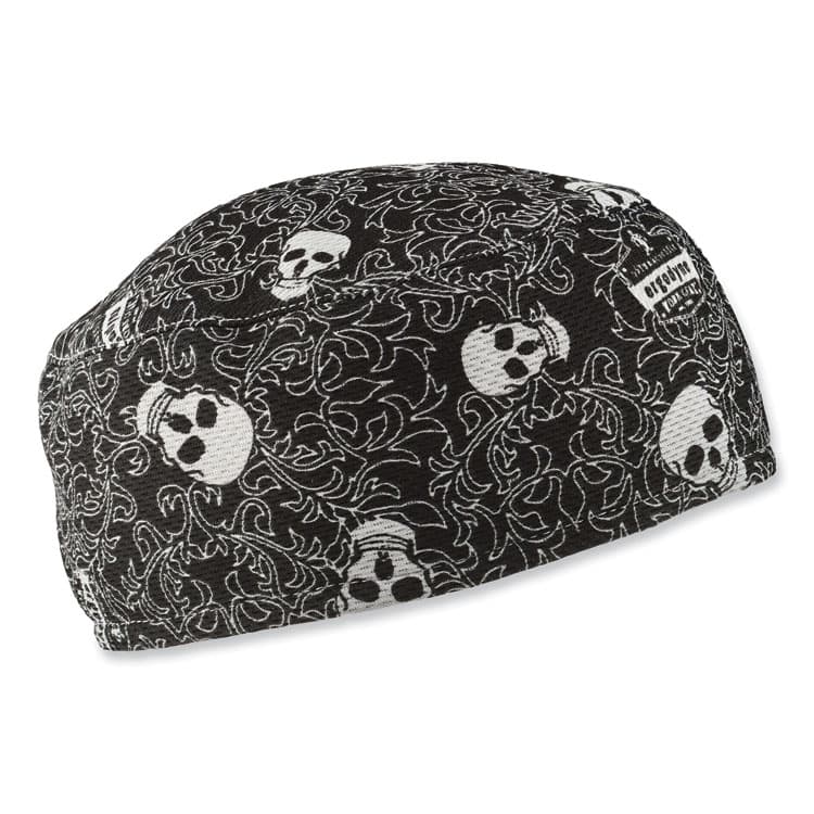 ERGODYNE CORPORATION Chill-Its 6630 High-Performance Terry Cloth Skull Cap, Polyester, One Size Fits Most, Skulls (EGO12529)