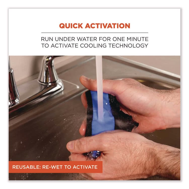 ERGODYNE CORPORATION Chill-Its 6700CT Cooling Bandana PVA Tie Headband, One Size Fits Most, Skulls (EGO12569) thumbnail 3