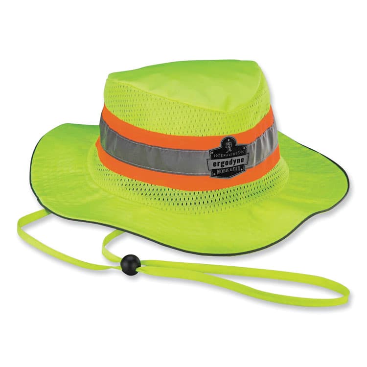 ERGODYNE CORPORATION Chill-Its 8935MF Hi-Vis Microfiber Ranger Sun Hat, Small/Medium, Lime (EGO12593)