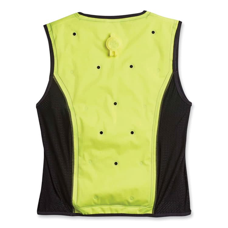 ERGODYNE CORPORATION Chill-Its 6685 Premium Dry Evaporative Cooling Vest with Zipper, Nylon, X-Large, Lime (EGO12675) thumbnail 2