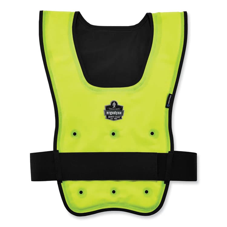 ERGODYNE CORPORATION Chill-Its 6687 Economy Dry Evaporative Cooling Elastic Waist Vest, Nylon, Small/Medium, Lime (EGO12683)