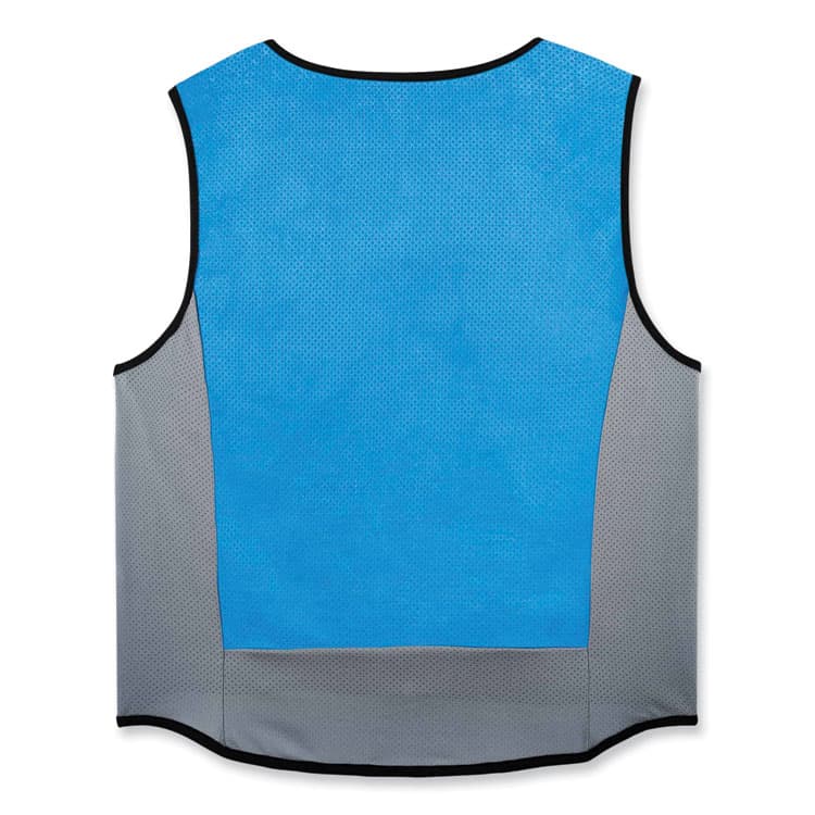 ERGODYNE CORPORATION Chill-Its 6667 Wet Evaporative PVA Cooling Vest with Zipper, PVA, Large, Blue (EGO12694) thumbnail 2