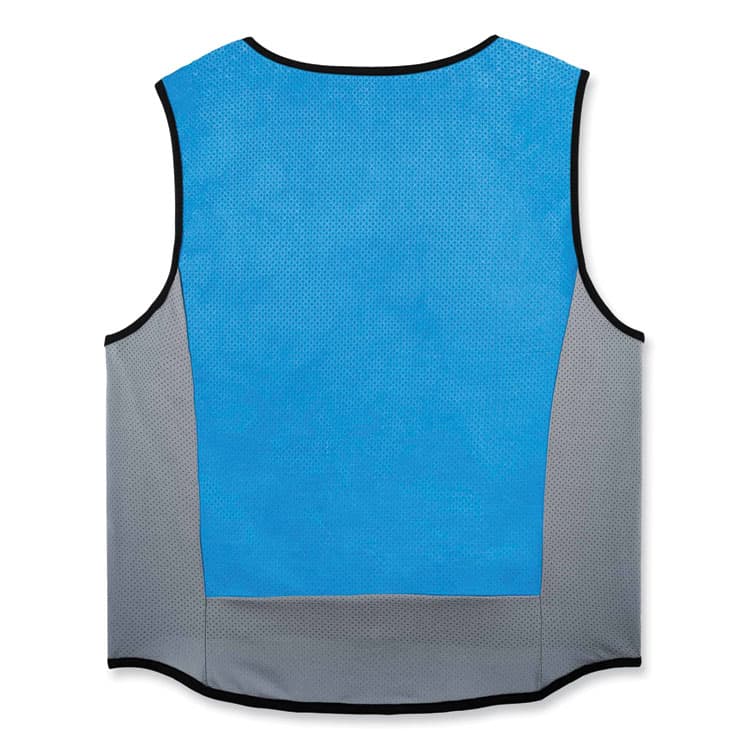 ERGODYNE CORPORATION Chill-Its 6667 Wet Evaporative PVA Cooling Vest with Zipper, PVA, 2X-Large, Blue (EGO12696) thumbnail 2