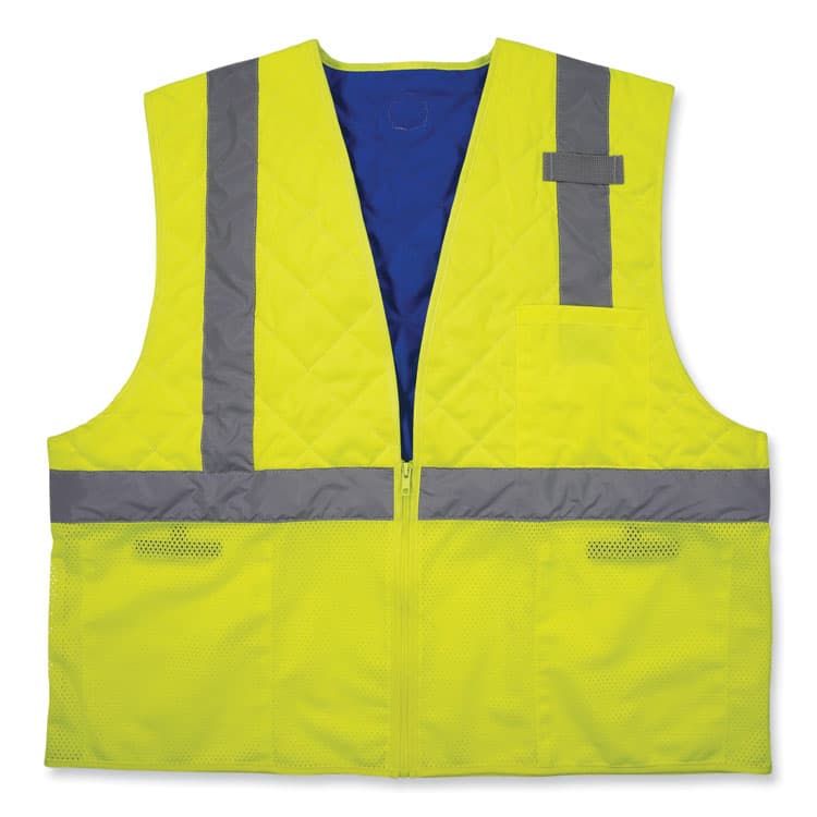 ERGODYNE CORPORATION Chill-Its 6668 Class 2 Hi-Vis Safety Cooling Vest, Polymer, Small, Lime (EGO12712)