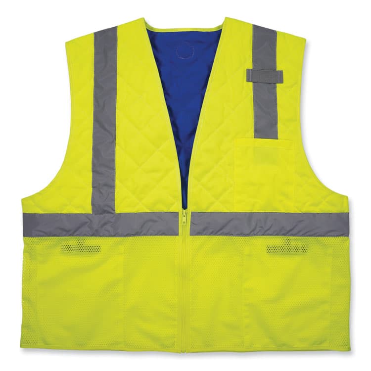 ERGODYNE CORPORATION Chill-Its 6668 Class 2 Hi-Vis Safety Cooling Vest, Polymer, 2X-Large, Lime (EGO12716)