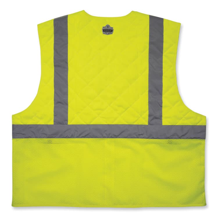 ERGODYNE CORPORATION Chill-Its 6668 Class 2 Hi-Vis Safety Cooling Vest, Polymer, 2X-Large, Lime (EGO12716) thumbnail 2