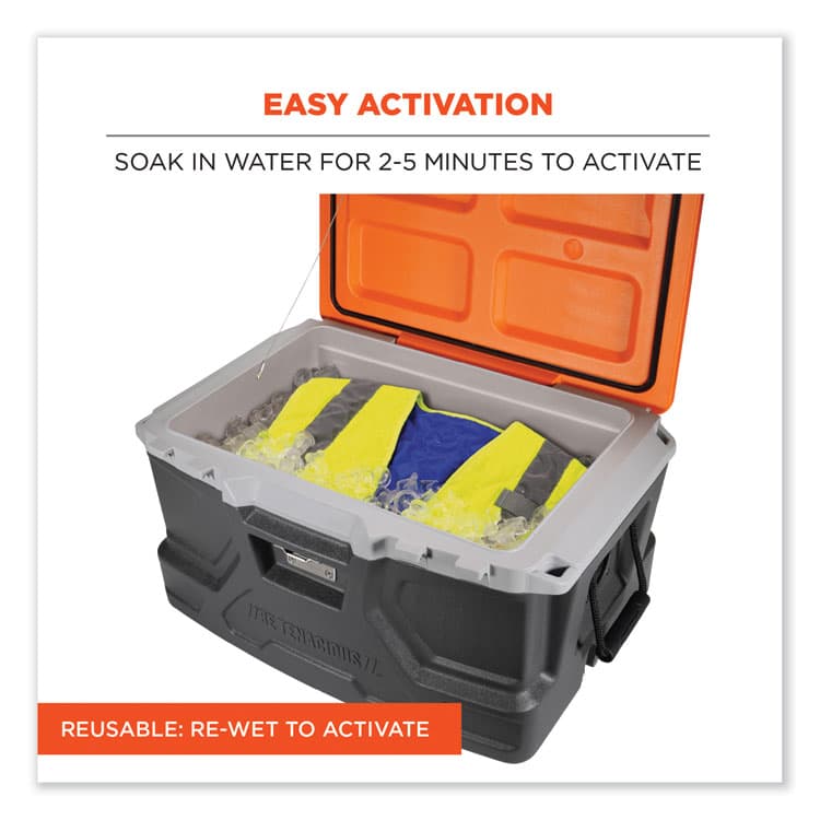 ERGODYNE CORPORATION Chill-Its 6668 Class 2 Hi-Vis Safety Cooling Vest, Polymer, 2X-Large, Lime (EGO12716) thumbnail 4