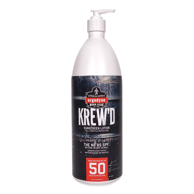 ERGODYNE CORPORATION Krewd 6355 SPF 50 Sunscreen Lotion, 32 oz Pump Bottle (EGO16635)