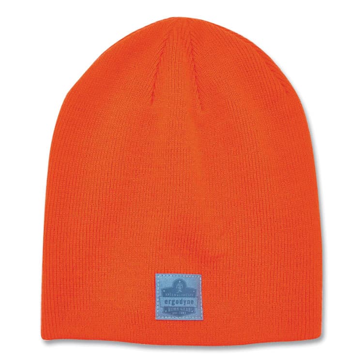 ERGODYNE CORPORATION N-Ferno 6812 Rib Knit Beanie, One Size Fits Most, Orange (EGO16814)