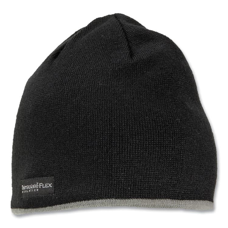 ERGODYNE CORPORATION N-Ferno 6818 Knit Winter Hat Fleece Lined, One Size Fits Most, Black (EGO16818)