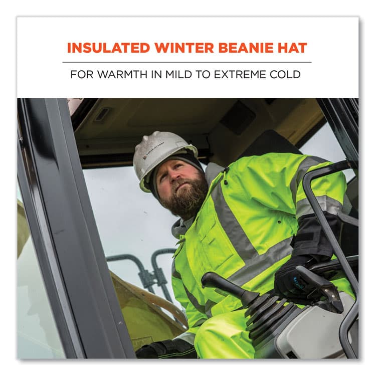 ERGODYNE CORPORATION N-Ferno 6818 Knit Winter Hat Fleece Lined, One Size Fits Most, Black (EGO16818) thumbnail 2