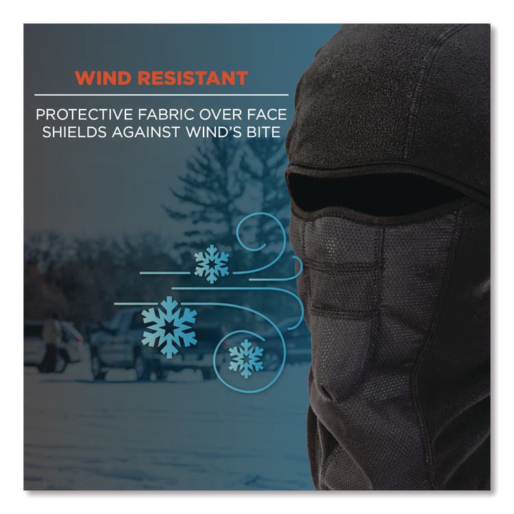 ERGODYNE CORPORATION N-Ferno 6823 Hinged Balaclava Face Mask, Fleece, One Size Fits Most, Black (EGO16823) thumbnail 4