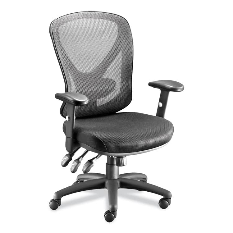 ALERA Alera Aeson Series Multifunction Task Chair, Supports Up to 275 lb, 15" to 18.82" Seat Height, Black Seat/Back, Black Base (ALEAS42M14)