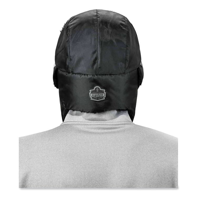 ERGODYNE CORPORATION N-Ferno 6802 Classic Trapper Hat, Small/Medium, Black (EGO16843) thumbnail 2
