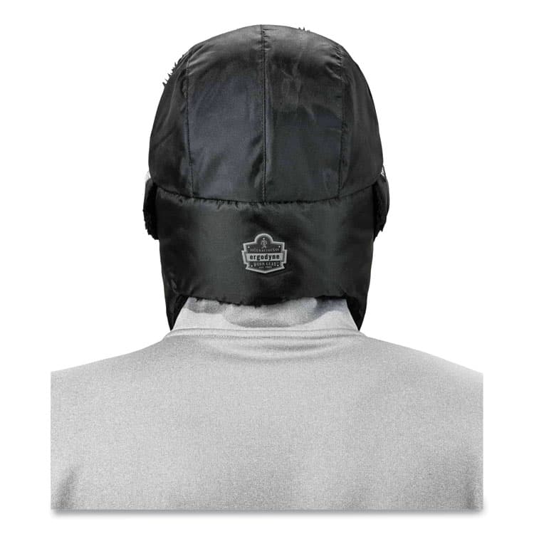 ERGODYNE CORPORATION N-Ferno 6802 Classic Trapper Hat, Large/X-Large, Black (EGO16845) thumbnail 2