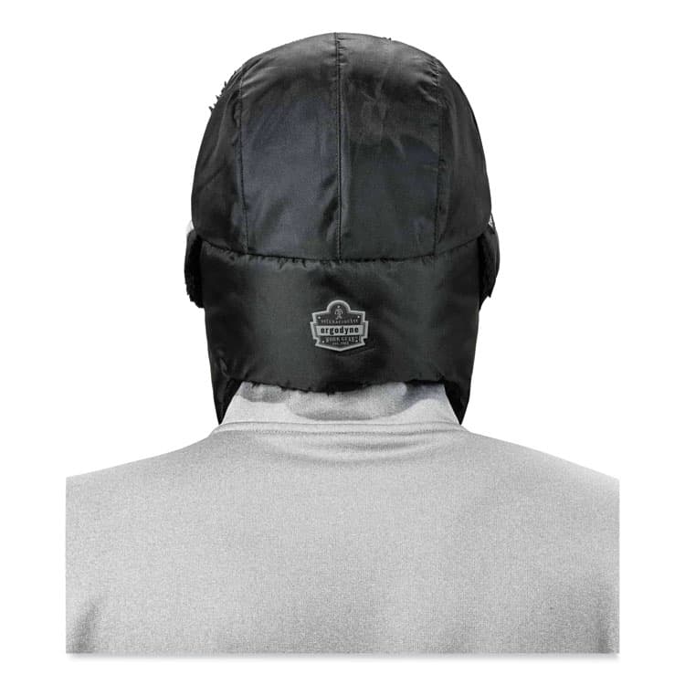 ERGODYNE CORPORATION N-Ferno 6802 Classic Trapper Hat, X-Small, Black (EGO16846) thumbnail 2