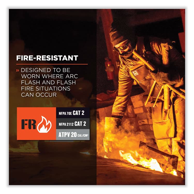 ERGODYNE CORPORATION N-Ferno 6847 FR Dual Compliant Balaclava Face Mask, Polartec FR Power Grid Fleece, One Size Fits Most, Navy (EGO16848) thumbnail 4