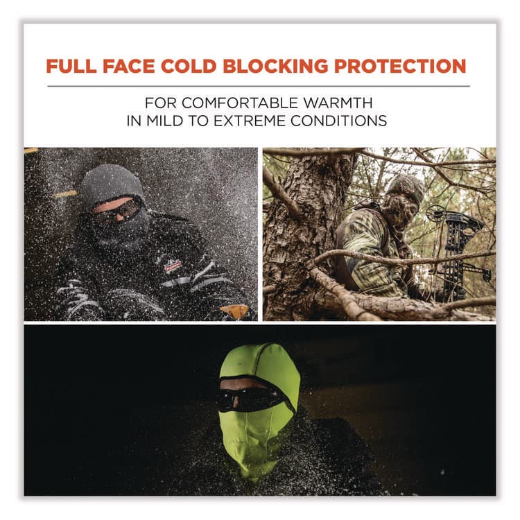 ERGODYNE CORPORATION N-Ferno 6823 Hinged Balaclava Face Mask, Fleece, One Size Fits Most, Navy (EGO16851) thumbnail 3